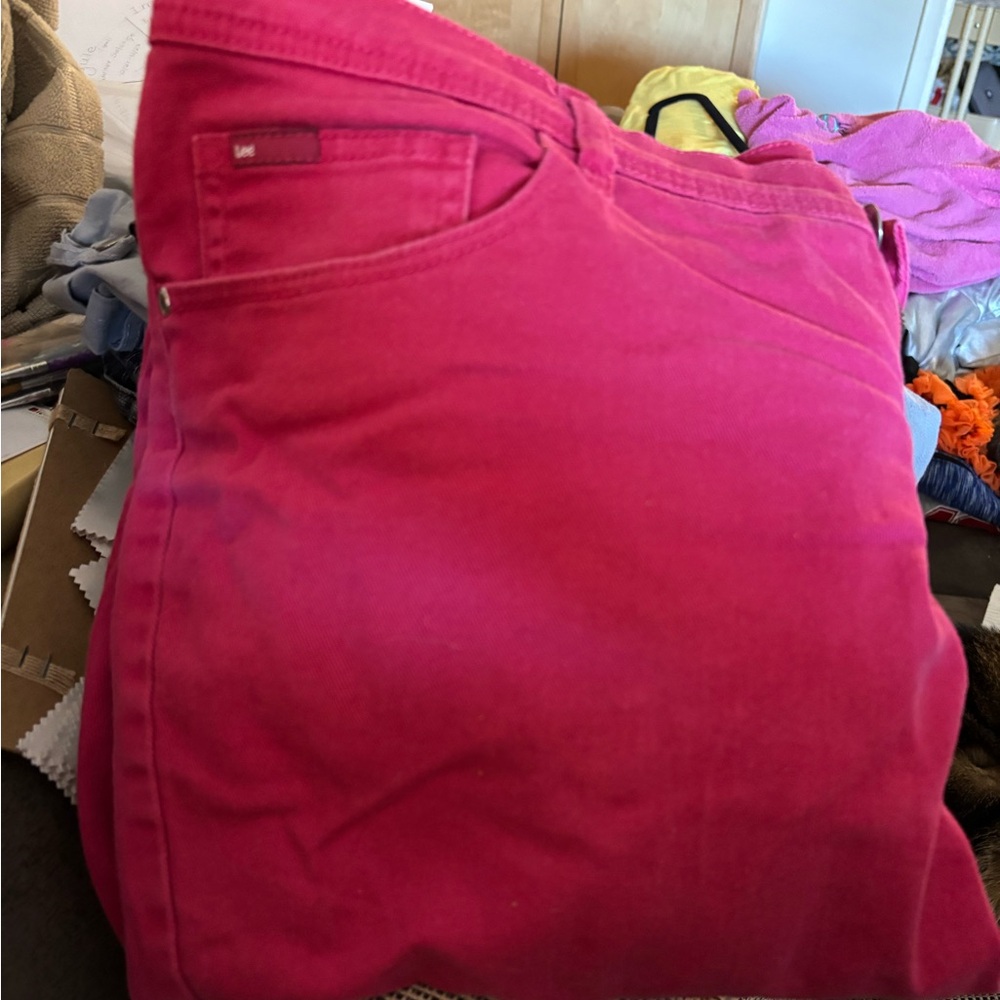 Lee Jeans Pink Denim Capris